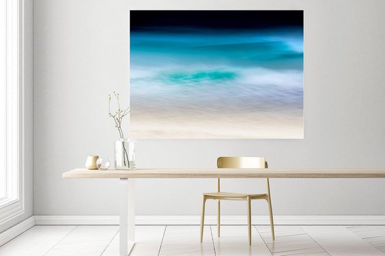 Atlantic Poetry..... - Teal and white canvas seascape