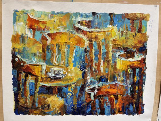 Coffee under the rain