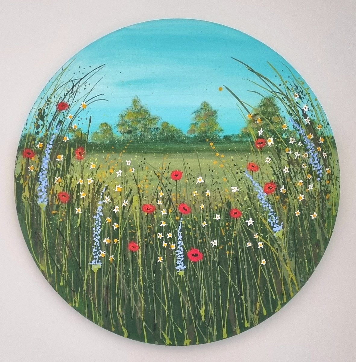 Poppy Field In Kent By Cinzia Mancini, 20 X 20, Artwork For Sale On Artfinder