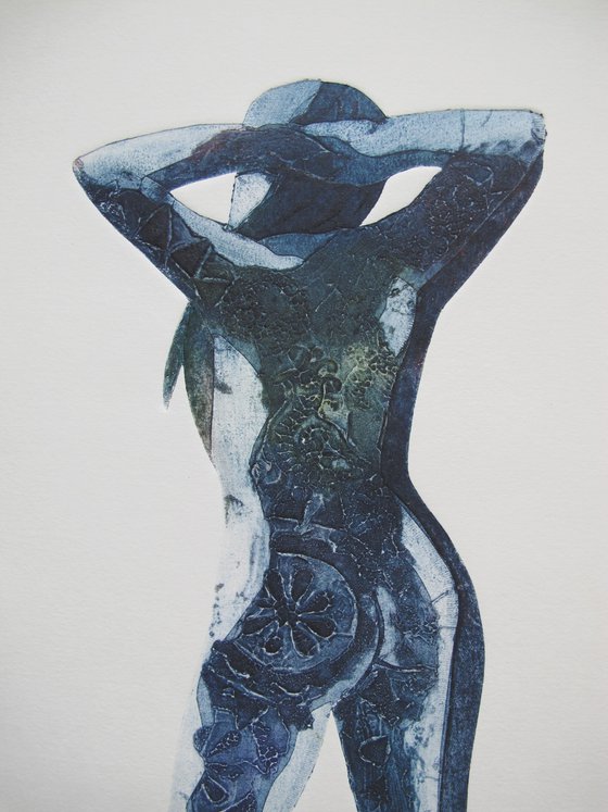 Standing female nude x3