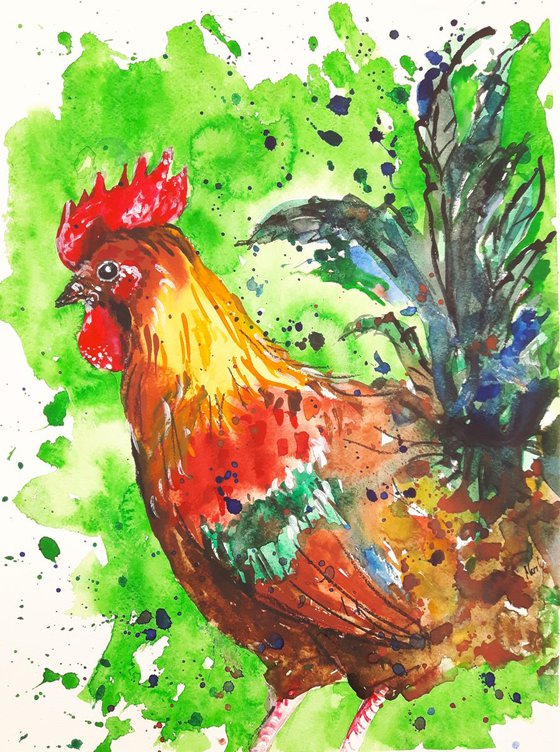 "Colourful cockerel"