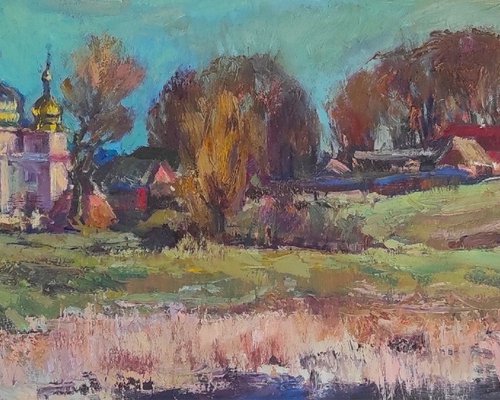 Panorama of the landscape - original artwork by Tetiana Borys