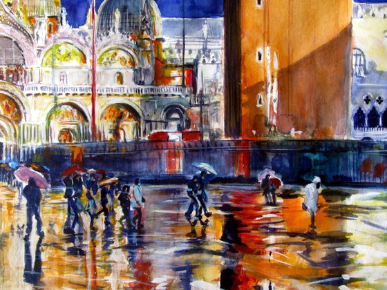 Venice at rain