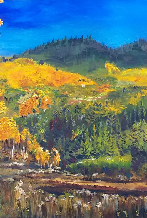 Autumn in Colorado, Kenosha pass oil painting by Geeta Yerra