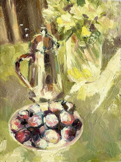 Still-life with plums. Kelowna by Olha Retunska