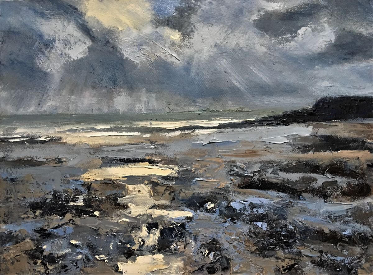 Stormy Autumn Beach by Nikki Wheeler