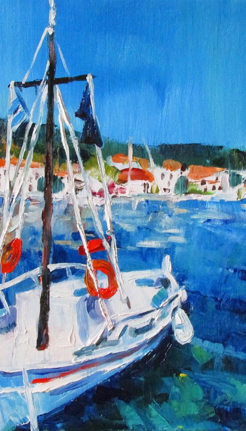 Boat (framed) by Kateryna Bortsova