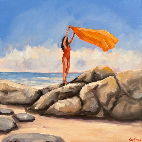 Girl on the Rocks
