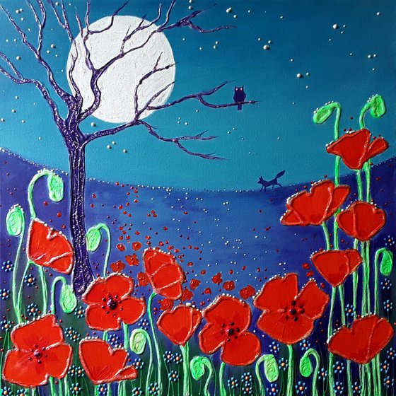 Moonlight on the Wild Poppies