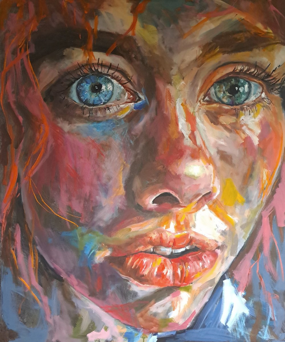Expressive Painting , After Jenny By Lee Jenkinson, 39 X 47, Artwork For Sale On Artfinder