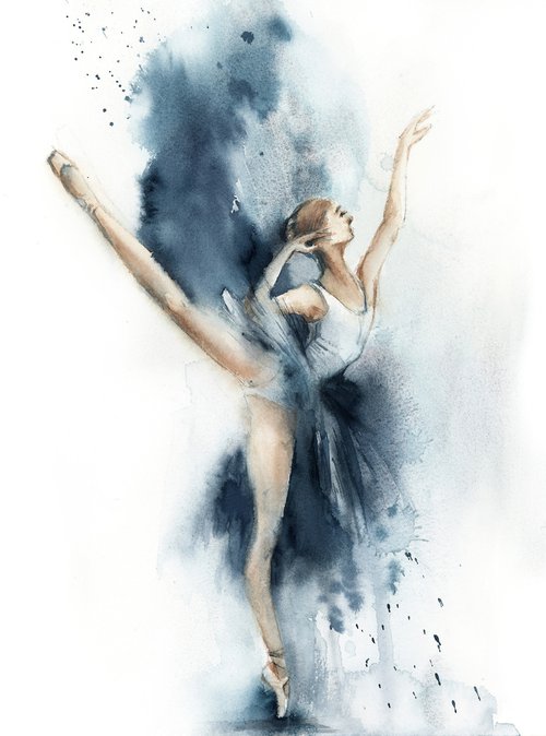 Ballerina in Blue n.4 by Sophie Rodionov