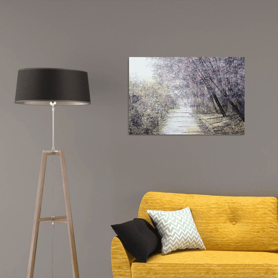 Cherry Blossom Trees In Evening Light