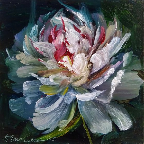 White Peony Portrait