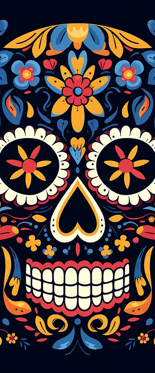 Calavera de flores by Kosta Morr