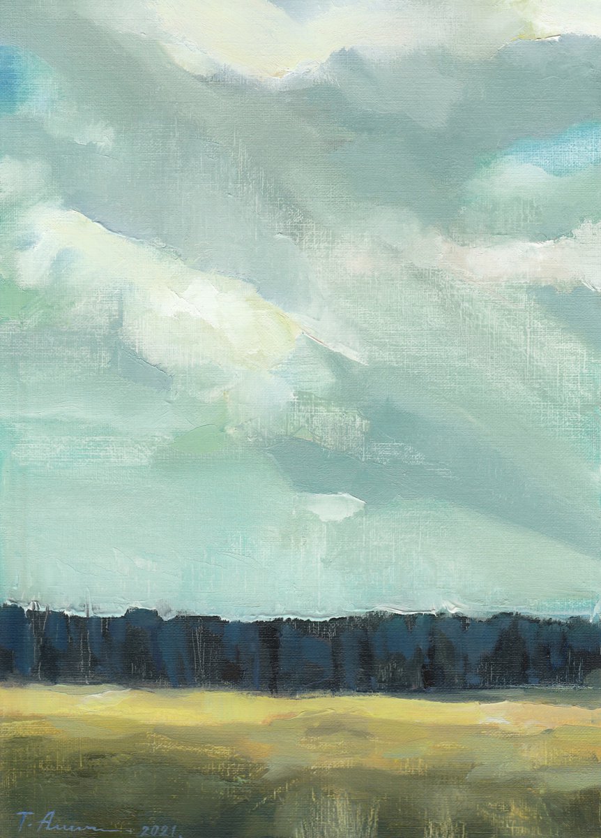 Dramatic Sky By Tatiana Alekseeva, 8 X 11, Artwork For Sale On Artfinder
