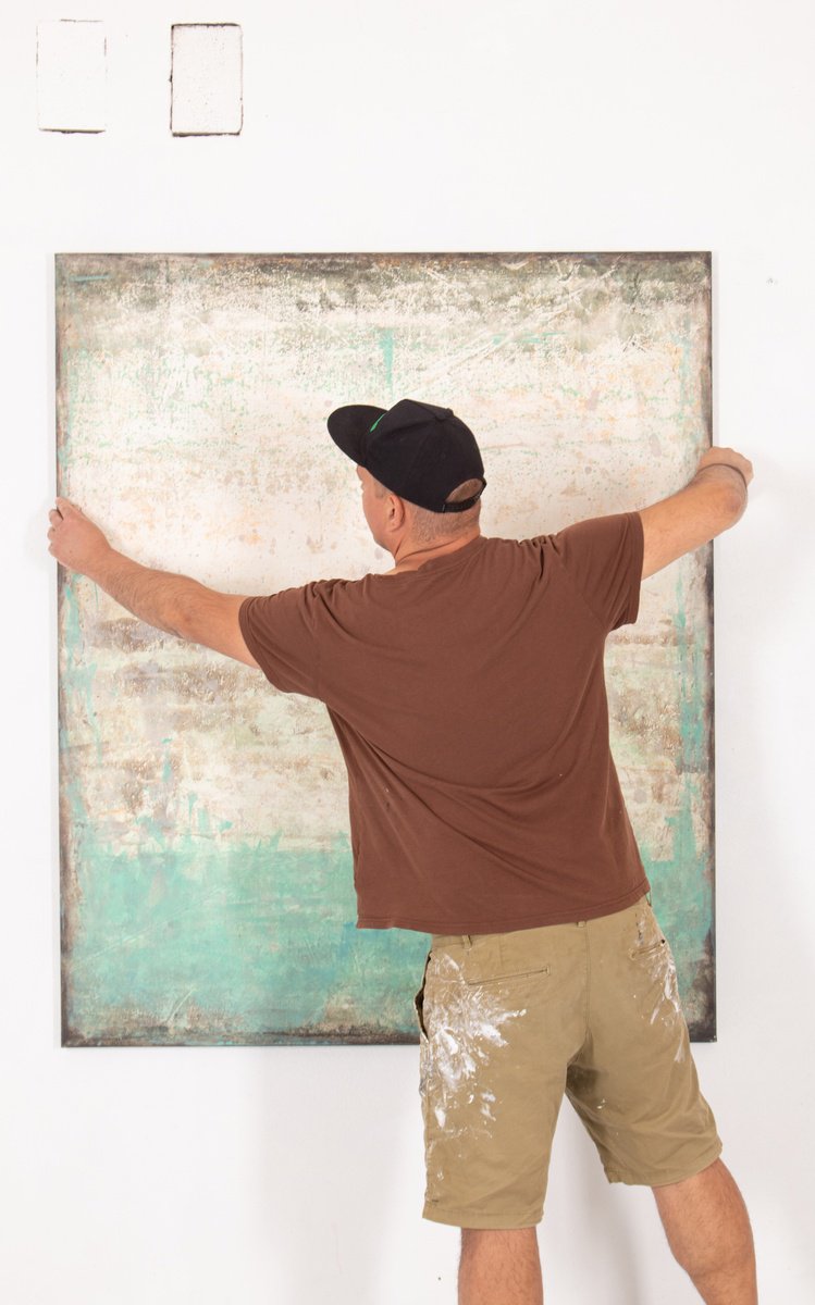 Abstract Acrylic Painting By Rokas Berziunas, 47 X 57", No. 25-38, Original Artwork