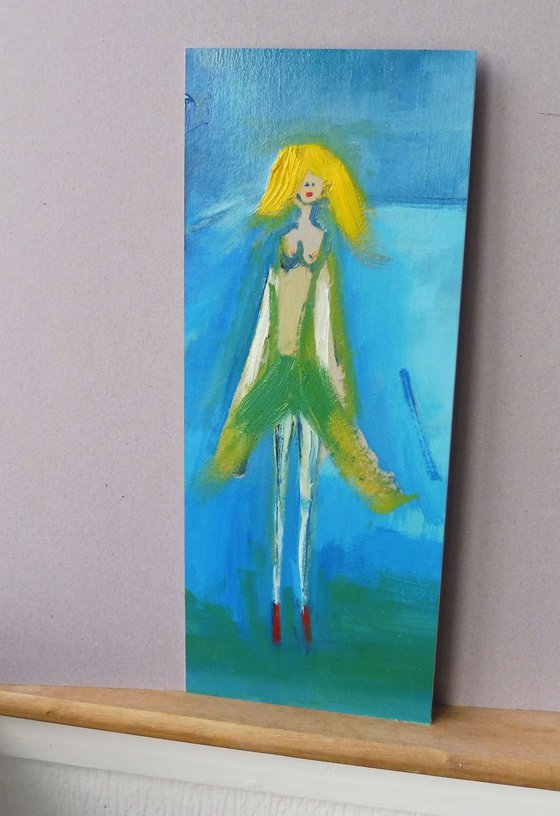 LENA (introducing), Teen Fashion Student Model. Original Oil Figurative Painting. Varnished.