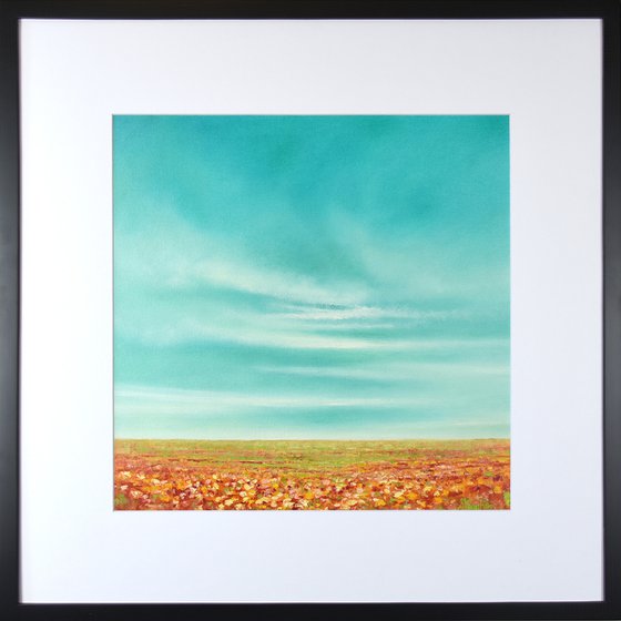 Poppy Field - Blue Sky Landscape