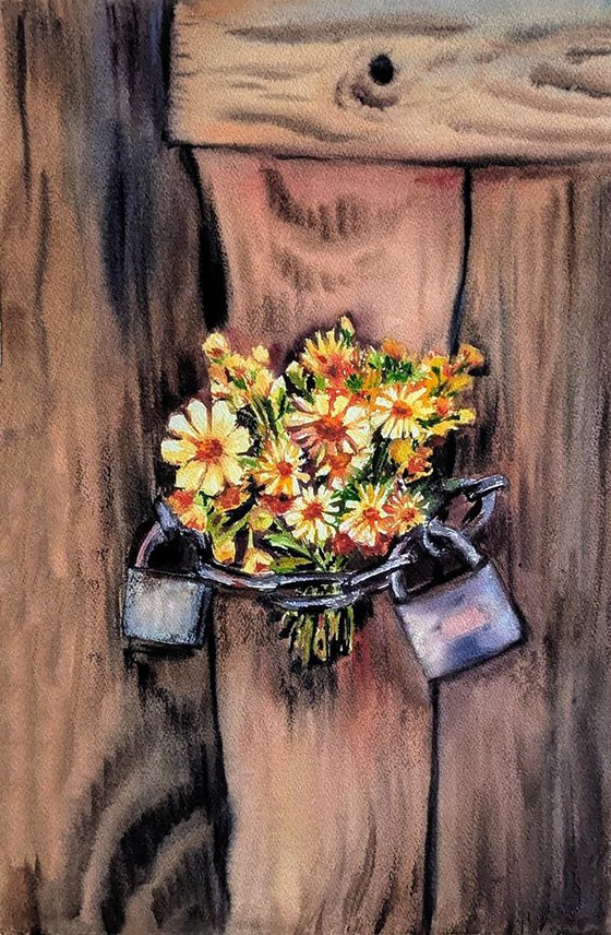 Flowers Behind the Lock