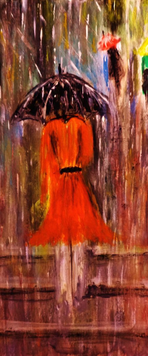 Walking in the rain.. by Cristina Mihailescu