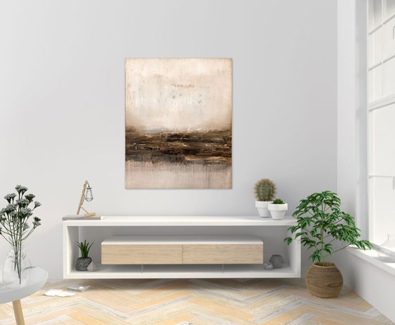 Brown abstract painting DH207