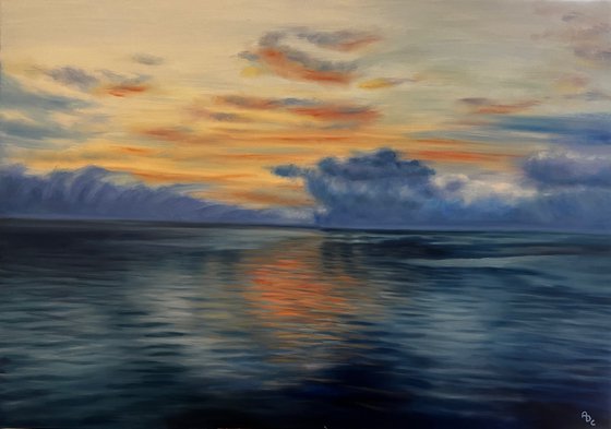 Dawn over Mediterranean: Homebound