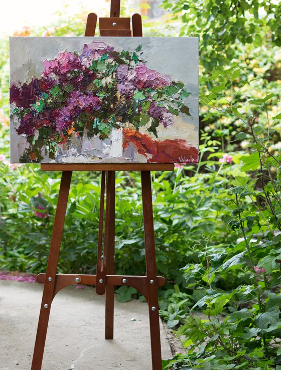 Lilacs - impasto painting