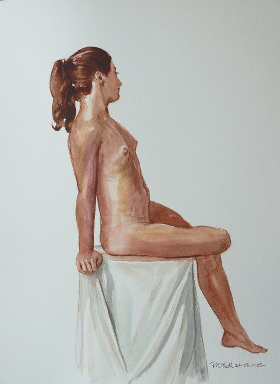 Seated female nude