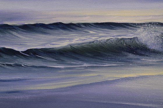 Violet Tides, plein air seascape