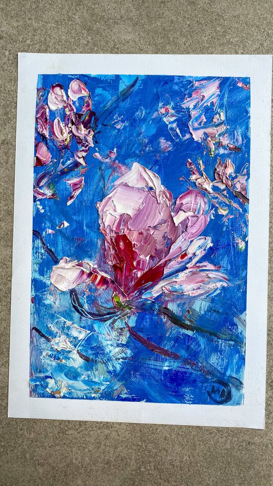 Magnolia Blossom Oil Painting