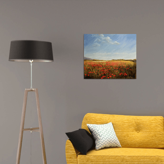 Poppies near the sea