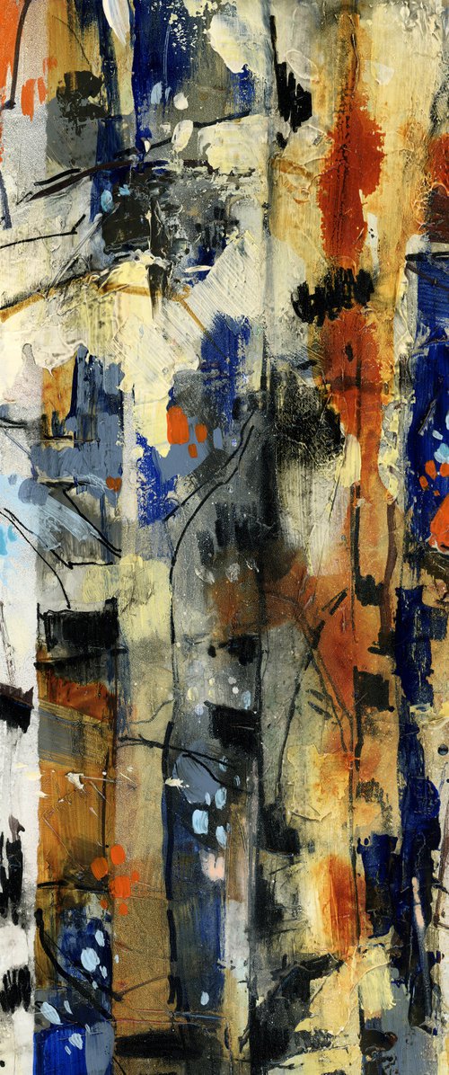 Wonderful Forest n.2 Abstract Mixed Media Painting by Sophie Rodionov