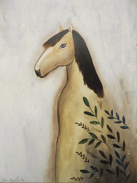 The horse and the plants