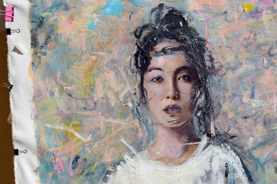 OFFER! Asian girl (L'une 75) * 45.3 x 36.6 inches