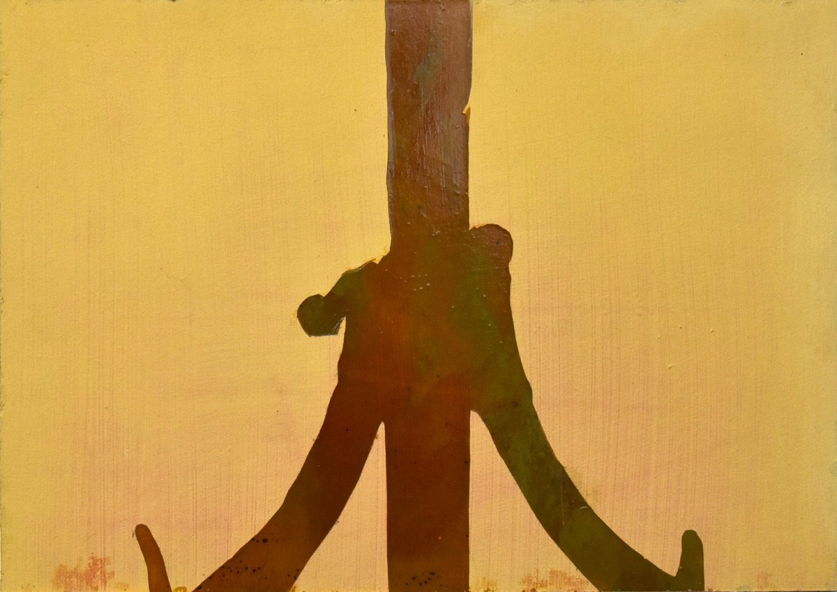 Organic Cityscapes Painting By Ian Mckay, 12 X 9, Bandstand - Series 1 - No 5, Original Artwork