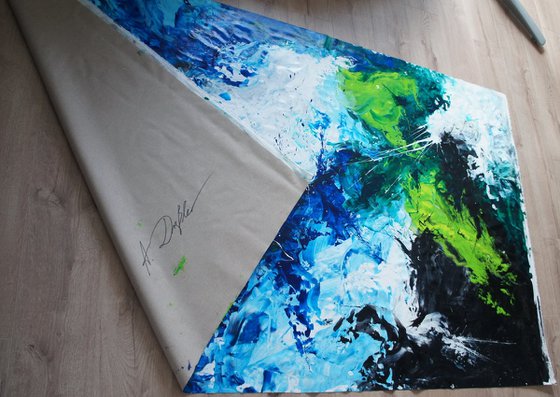 CANVAS ONLY: Color Storm III (200 x 110 cm) XXXL (80 x 44 inches)