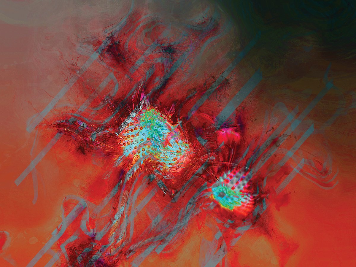 Abstract Botanical Print By Javier Diaz, 80 X 60, Secretos 7, Original Artwork