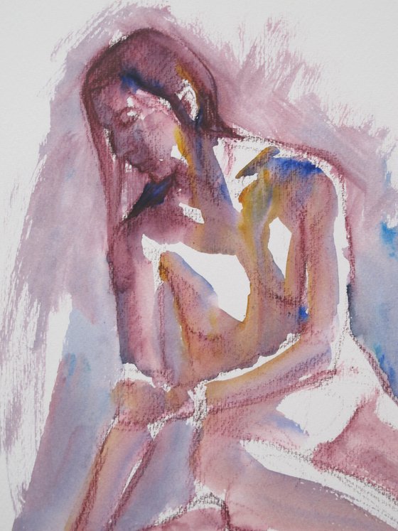 Seated female nude