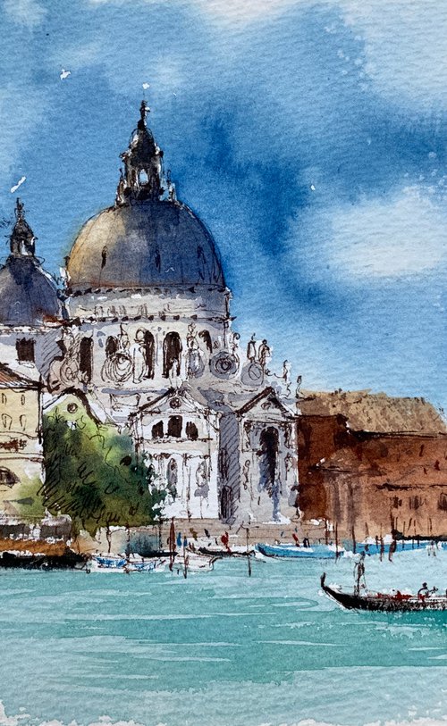 Sketch "Santa maria della salute, Venice" by Eugenia Gorbacheva
