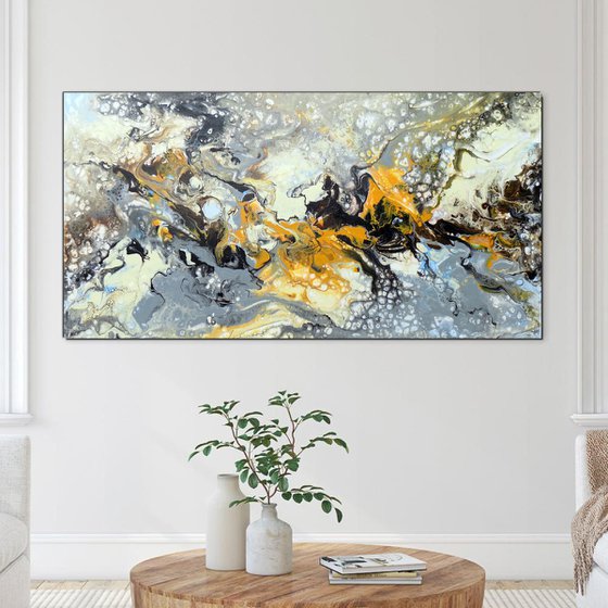 large modern abstract painting art - Follow your dream