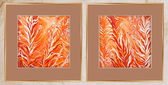Set of 2 «Golden Grasses»