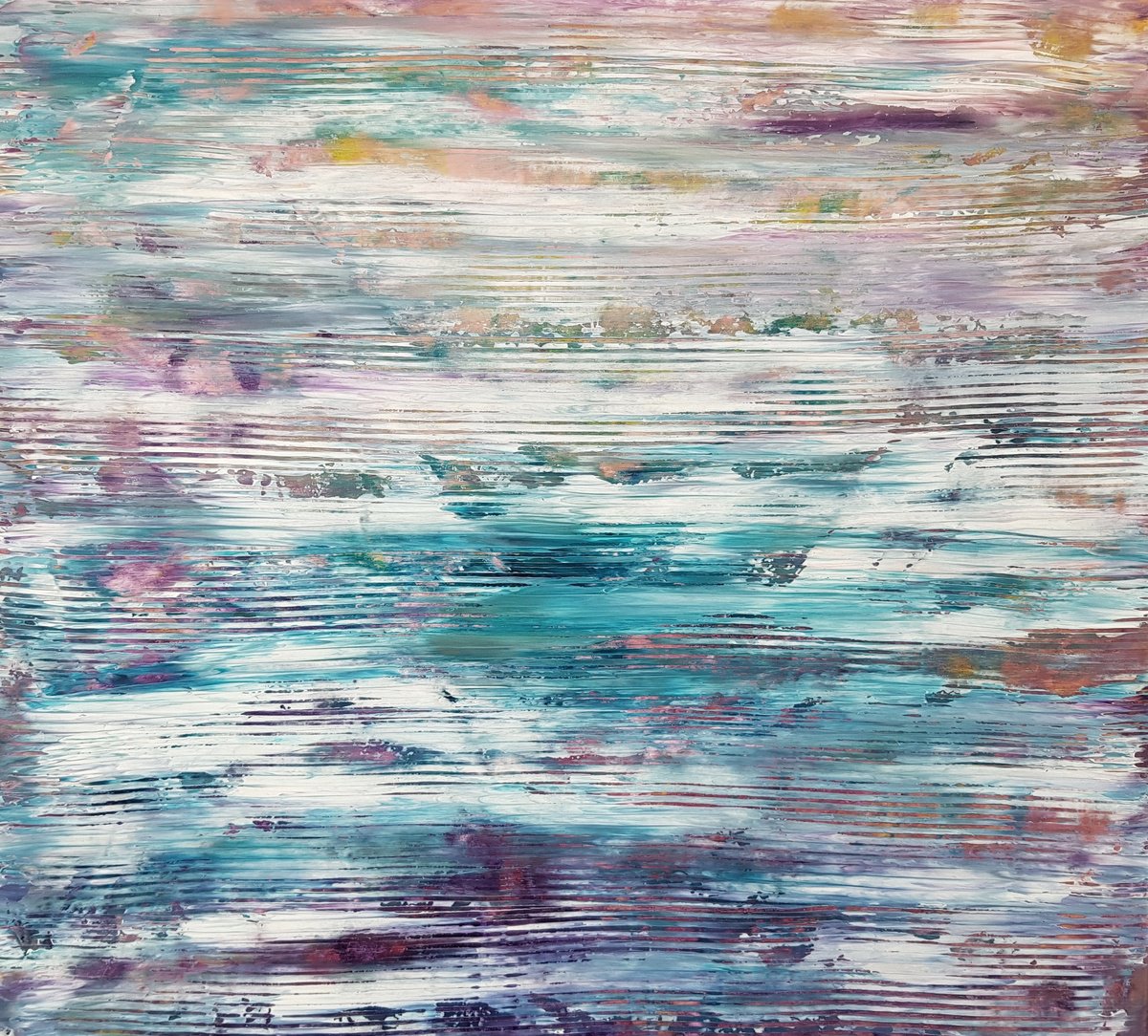 Abstract Acrylic Painting By Ivana Olbricht, 43 X 39, Find The Way Out, Original Artwork