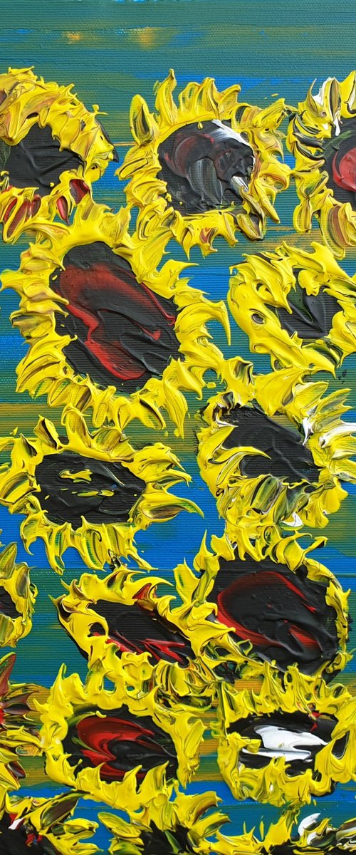 Blooming sunflowers 4 by Daniel Urbaník