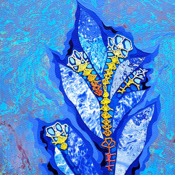 Blue Garden, set of 3