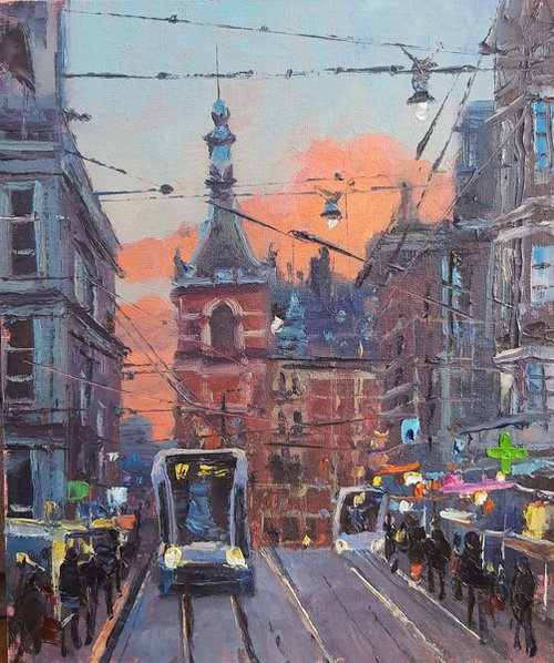 Amsterdam Tram by Roberto Ponte