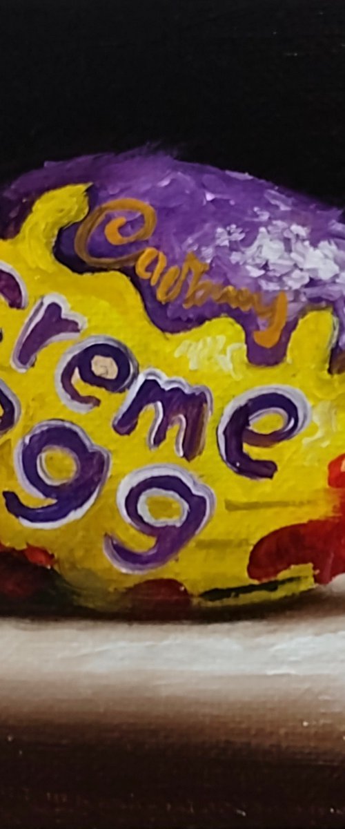 Cadbury Creme egg still life by Jane Palmer Art