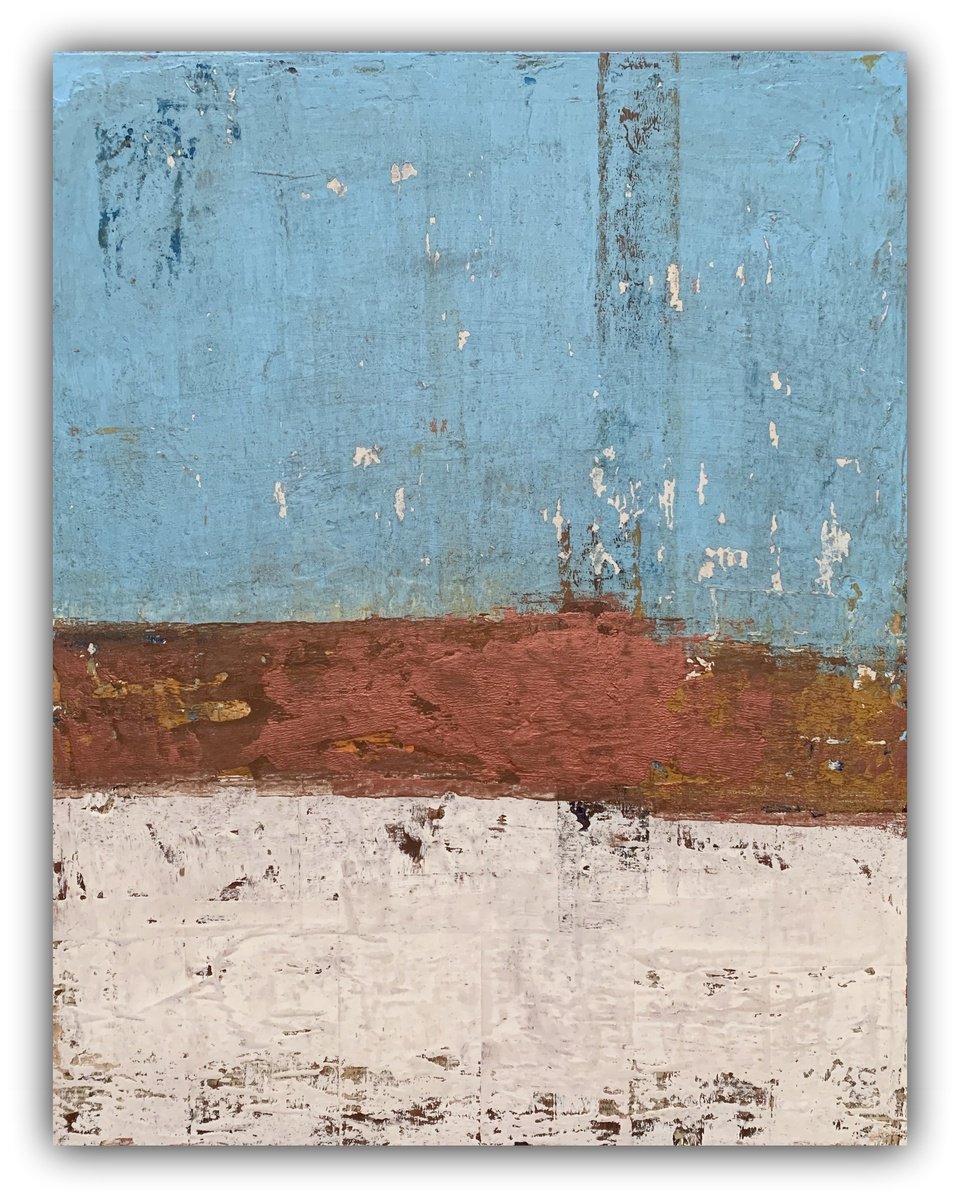 Geometric Abstract Acrylic Painting By Elizabeth Moran, 24 X 30, Railway, Original Artwork