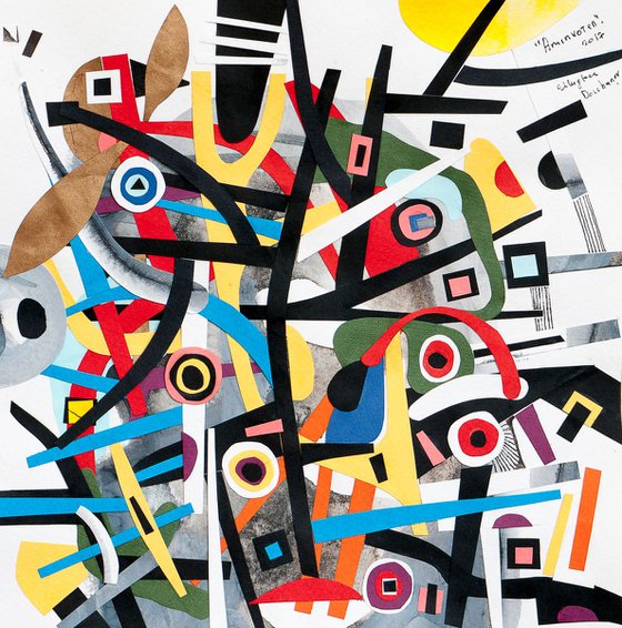 Amenhotep Abstract paper collage