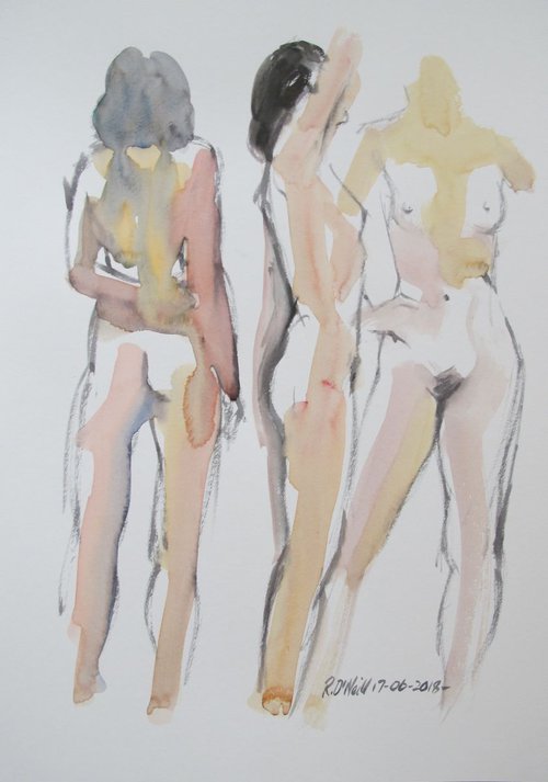 Female nude in various poses by Rory O’Neill