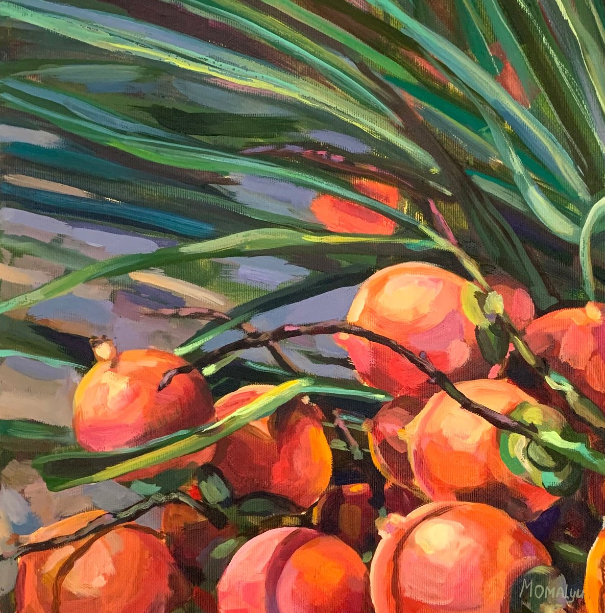 Impressionistic Giclee Print , Tropical Treasure. Limited Print By Momalyu, 16 X 16, Artwork For Sale On Artfinder